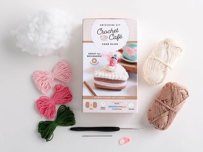 Crochet Café Amigurumi Kit Cake Slice