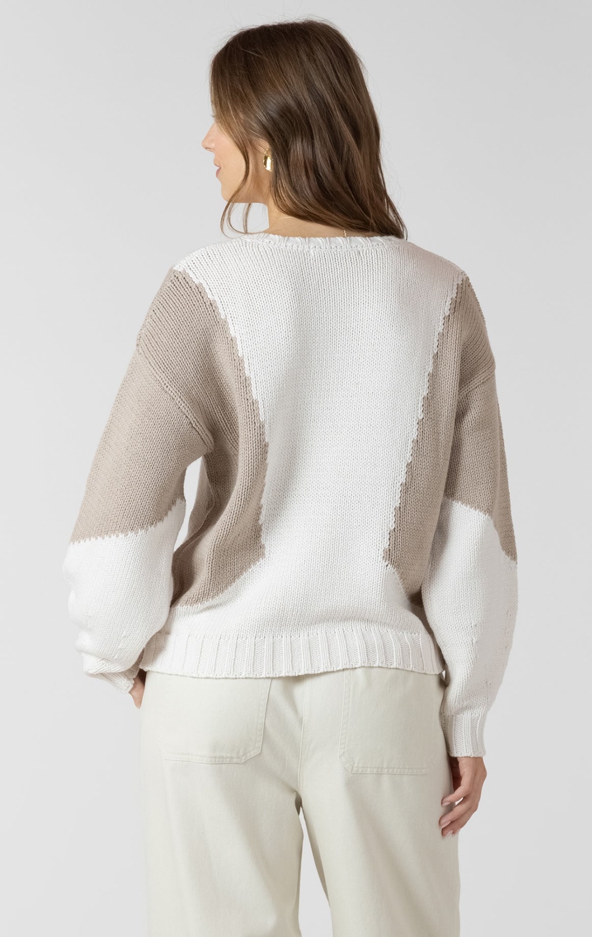 Colour Block Crewneck Sweater