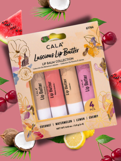 CALA Luscious Lip Butter Lip Balm Collection (Pack of 4)
