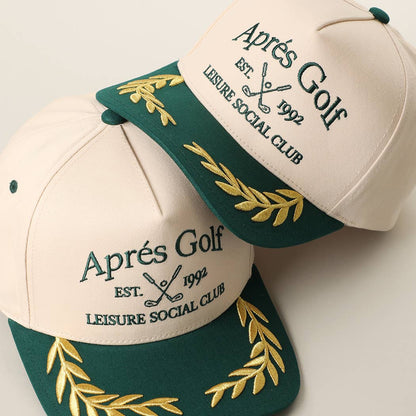 Après Golf Embroidered Two-Tone Bay Leaf Trucker Hat: DGN / ONE SIZE