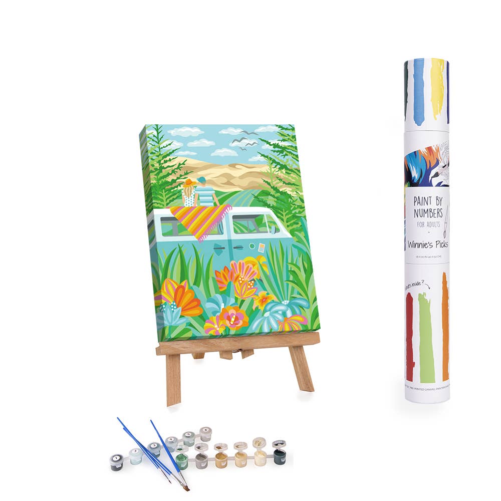 Campervan Traveling Around The World - 2025 Gift Paint by Numbers