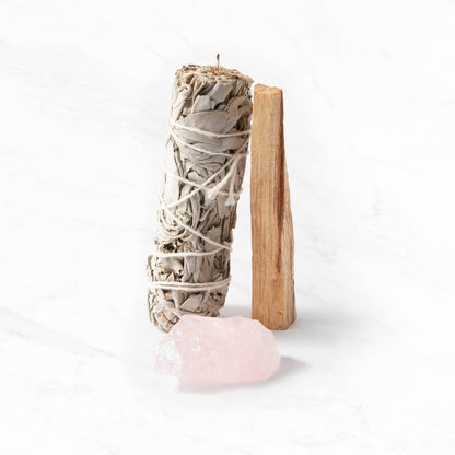 Smudge Ritual Set – Cleanse, Protect & Invite Positive Energy: Black Tourmaline
