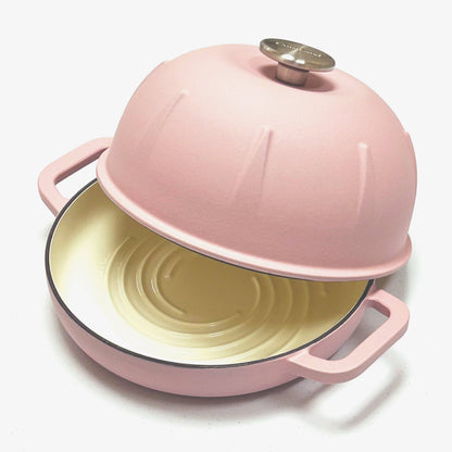 Cuisiland Pre-Seasoned Cast Iron Bread Cloche – Dome Lid Dutch Oven for Artisan Sourdough Baking – Heat-Retaining, Nonstick Bakeware for Crispy Crust & Even Baking – Oven Safe: Green