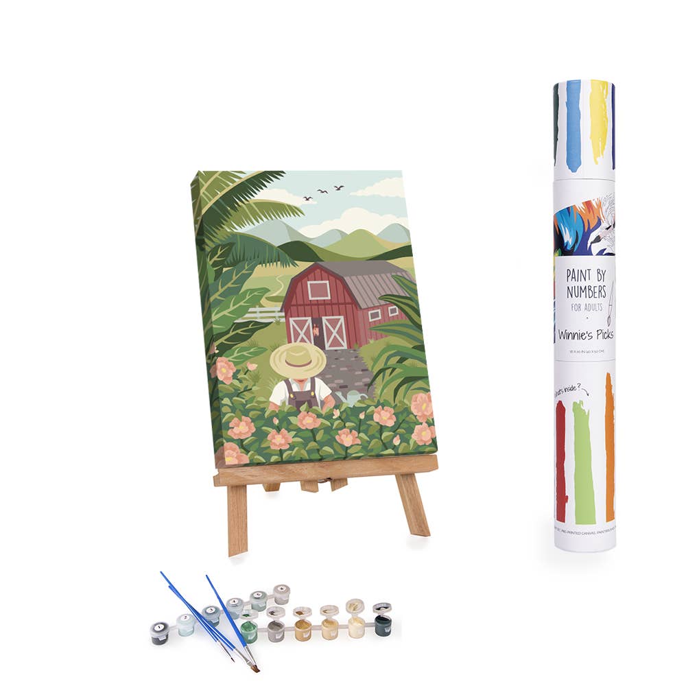 Gardening Afternoon - Summer Decor Paint by Numbers Kit: 16x12in