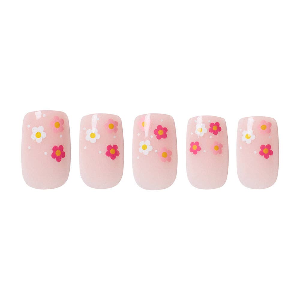 Pretty Bloom Press-On Nails | Short Squoval | Floral Spring