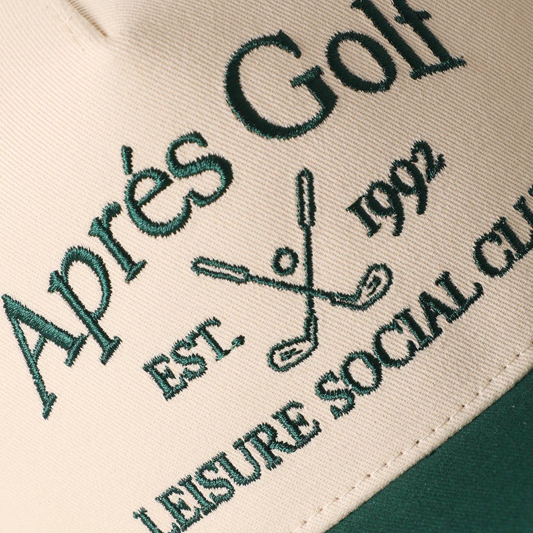 Après Golf Embroidered Two-Tone Bay Leaf Trucker Hat: DGN / ONE SIZE