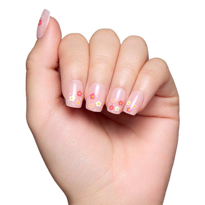 Pretty Bloom Press-On Nails | Short Squoval | Floral Spring