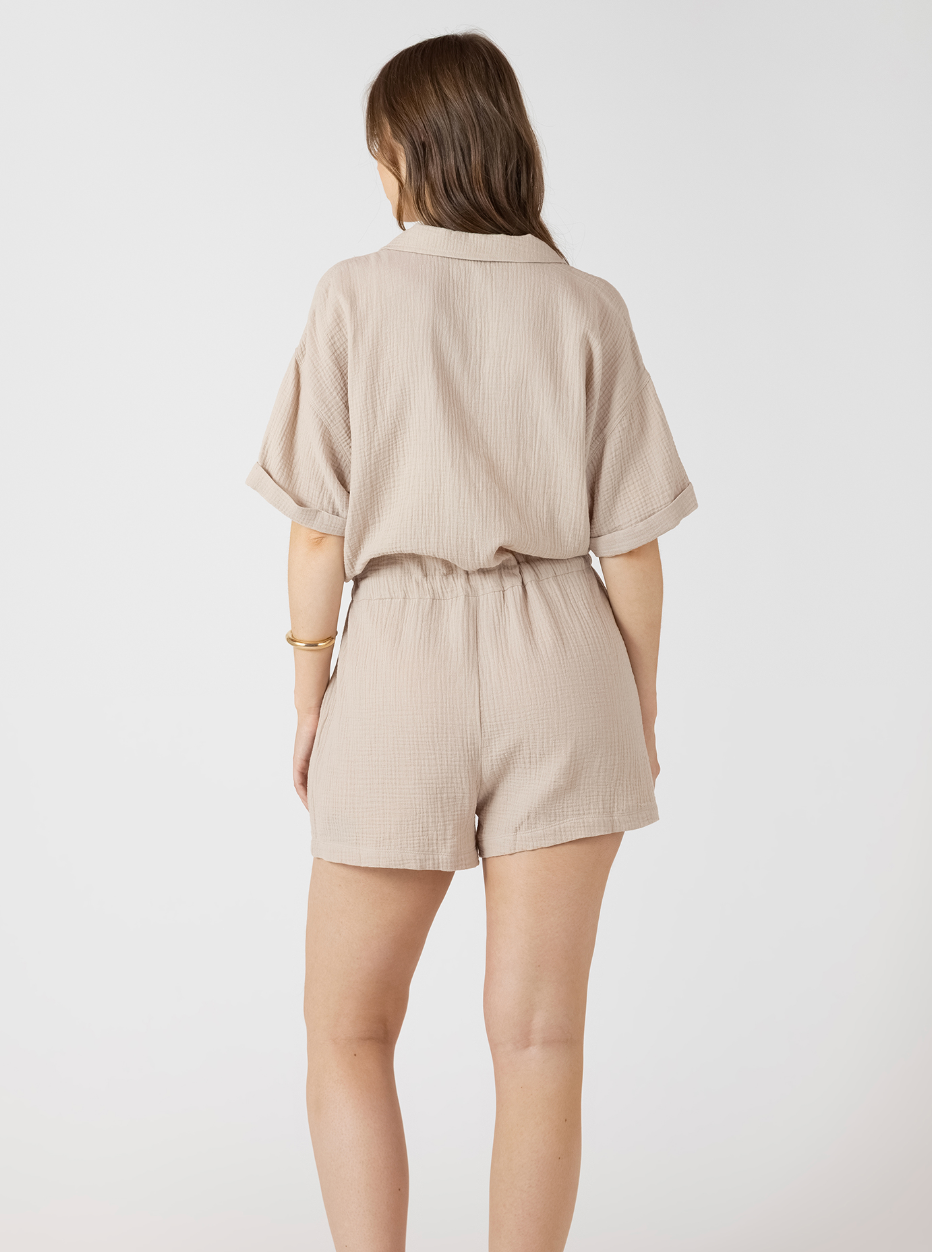POLO V NECK ROMPER - Dex