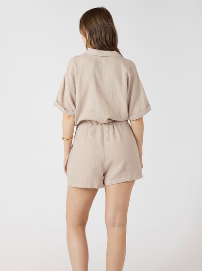 POLO V NECK ROMPER - Dex