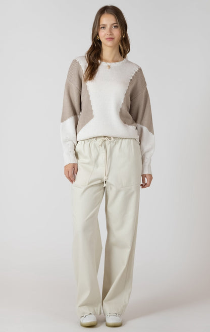 Colour Block Crewneck Sweater