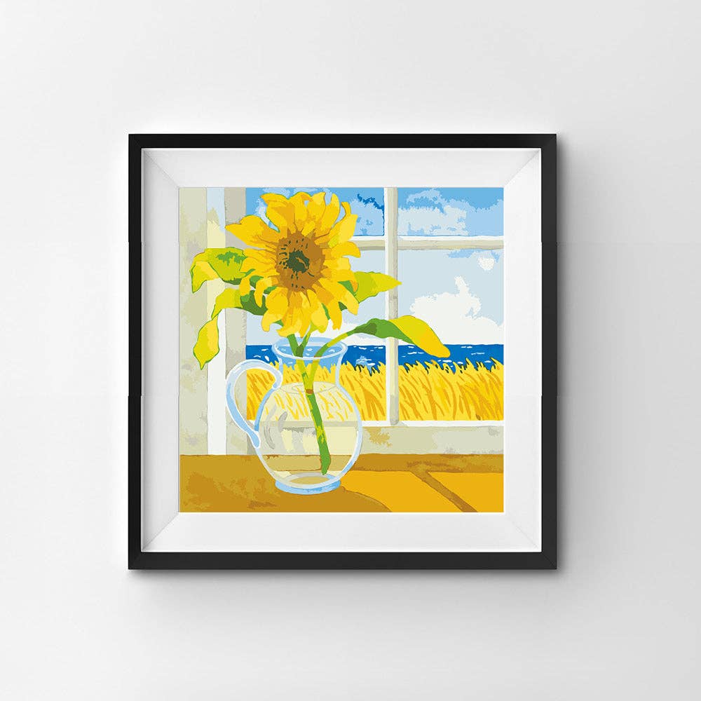 Sunflower at the Beach - Summer Paint by Numbers Sail Away - 2025 Gift Paint by Numbers: Without Frame