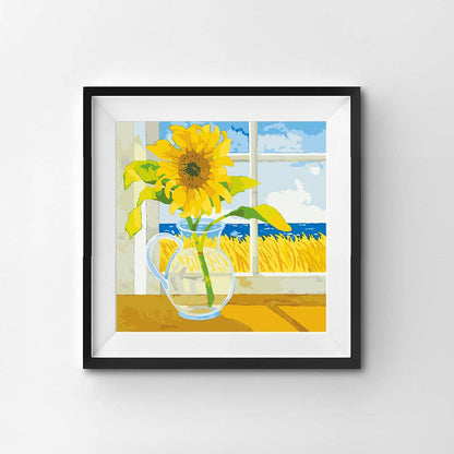 Sunflower at the Beach - Summer Paint by Numbers Sail Away - 2025 Gift Paint by Numbers: Without Frame