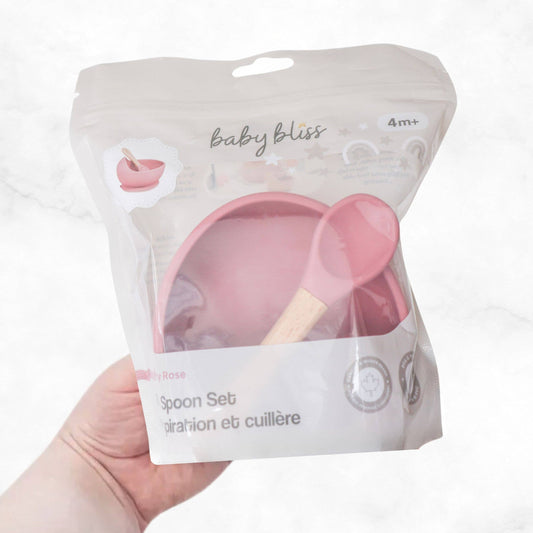 Bowl & Wooden Spoon Set - Dusty Rose: Dusty Rose