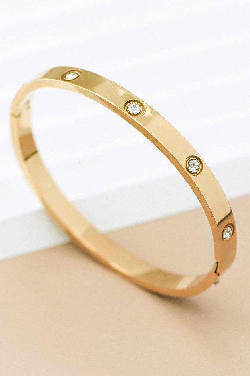 18K Gold Plated Waterproof Stainless Steel Bangle