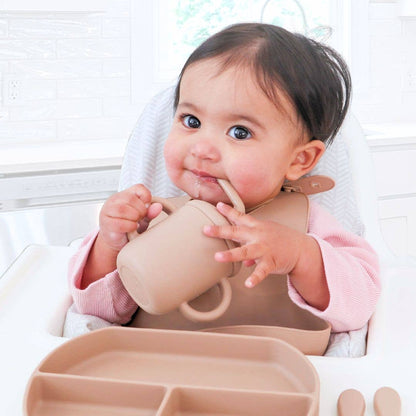 Sippy Cup with Straw, Spill-Proof & Anti-Stain - Caramel: Caramel