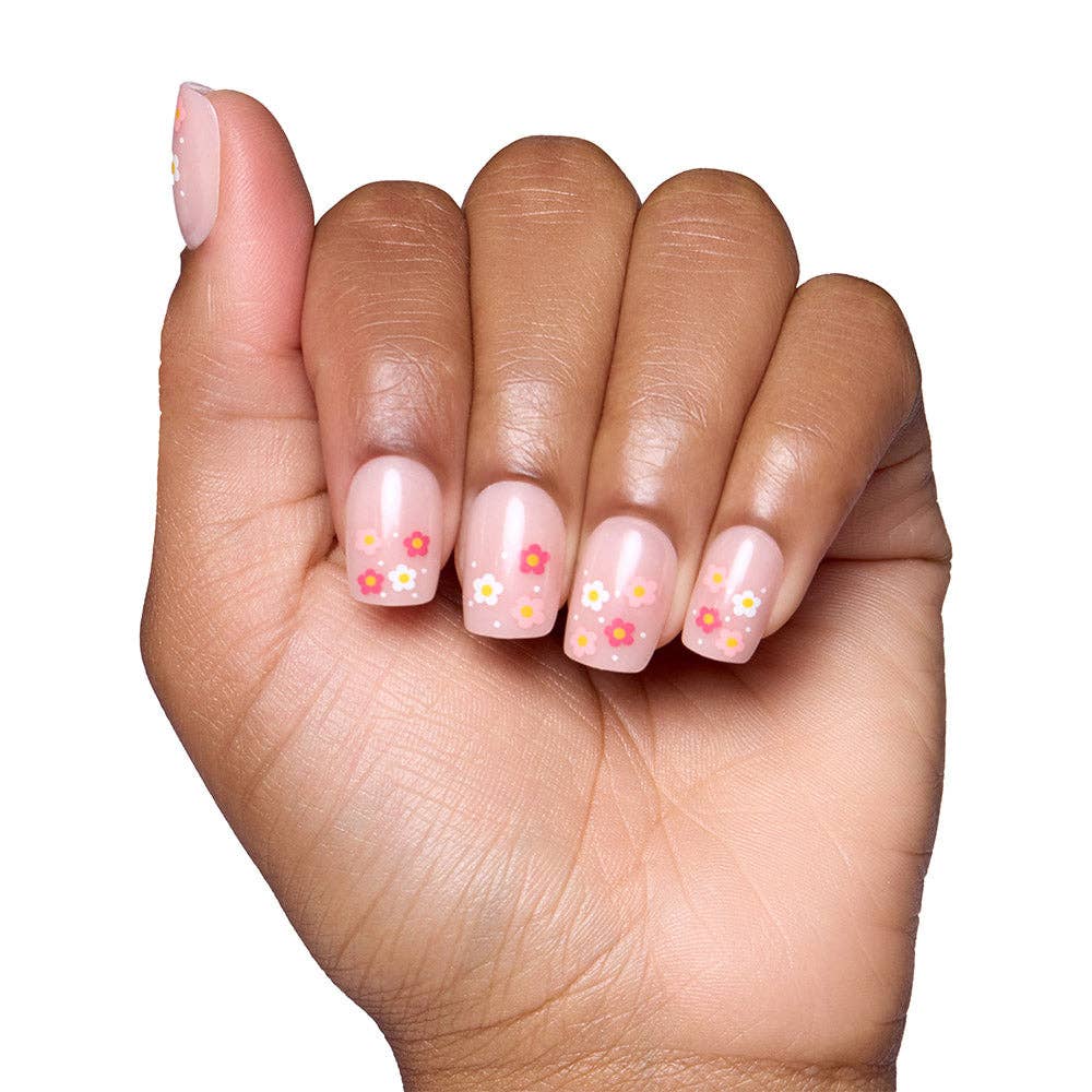 Pretty Bloom Press-On Nails | Short Squoval | Floral Spring