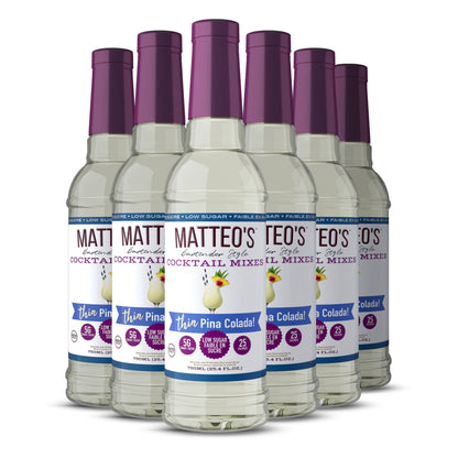 Matteo's Sugar Free Cocktail Mixes - Pina Colada - Delicious Cocktail Mixers, 0 Calories, 0 Sugar Cocktails, Keto Friendly Drinks: 1 Bottle