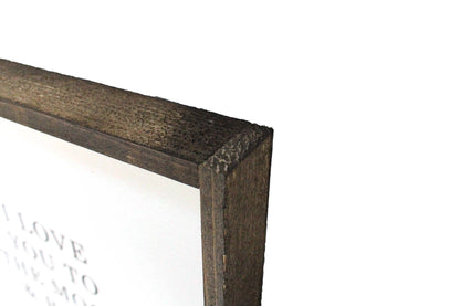 I Love You to the Moon & Back Framed Print– Neutral Nursery: Peach