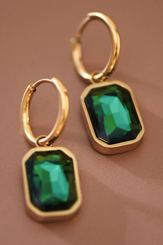18K Gold Plated Waterproof Stainless Steel Drop Earrings