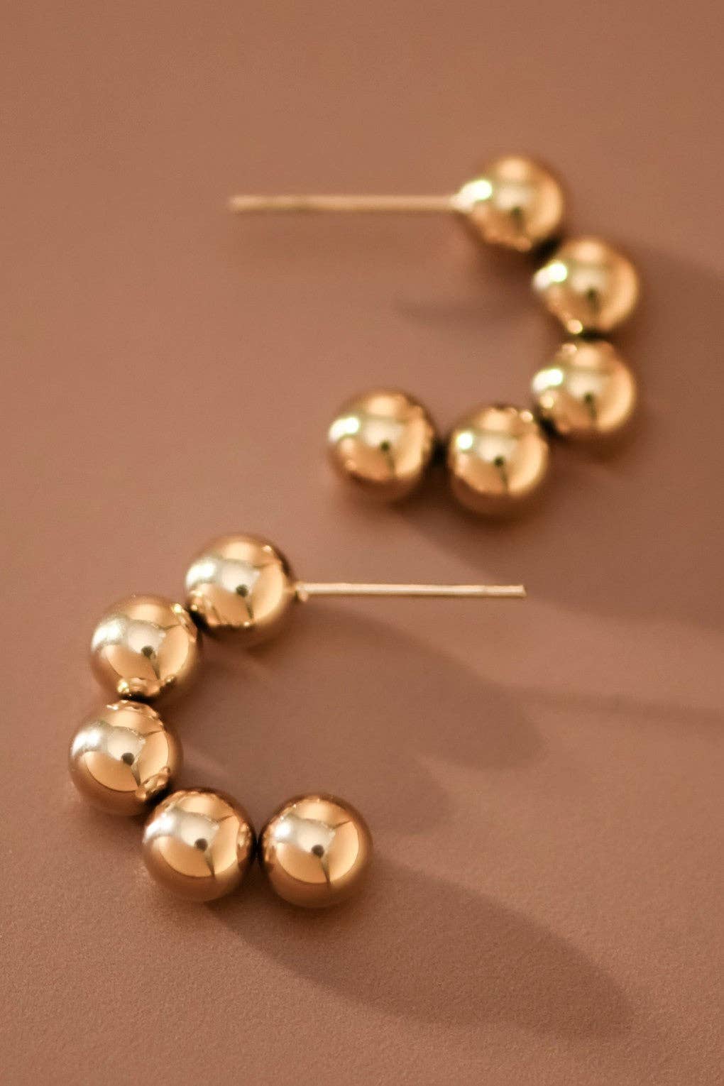 18K Gold Plated Waterproof Stainless Steel Hoop Earrings
