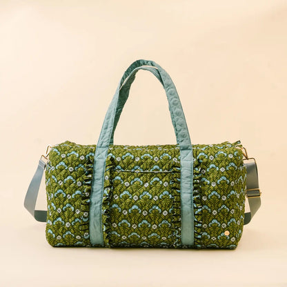 On-The-Go Quilted Weekender Bag-Everbloom Forest Green