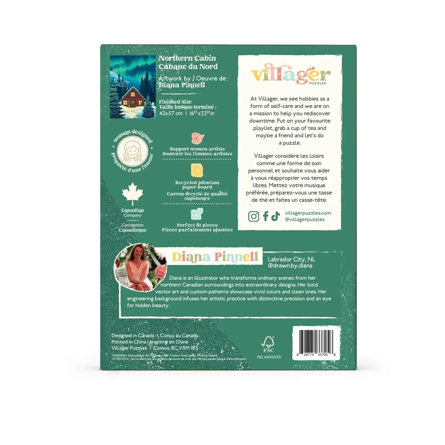 Northern Cabin | 500-Piece Puzzle | Designed in Canada