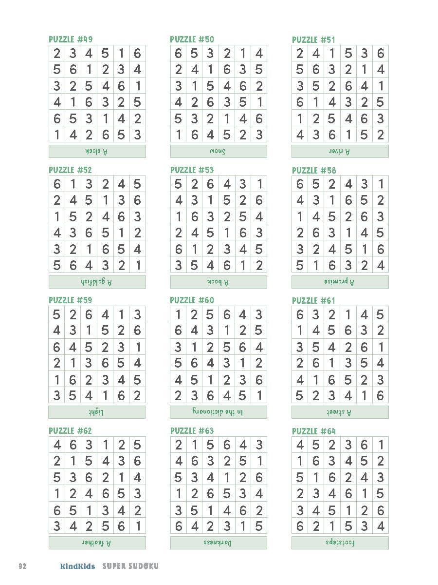 KindKids Super Sudoku - Kids' Activity Book