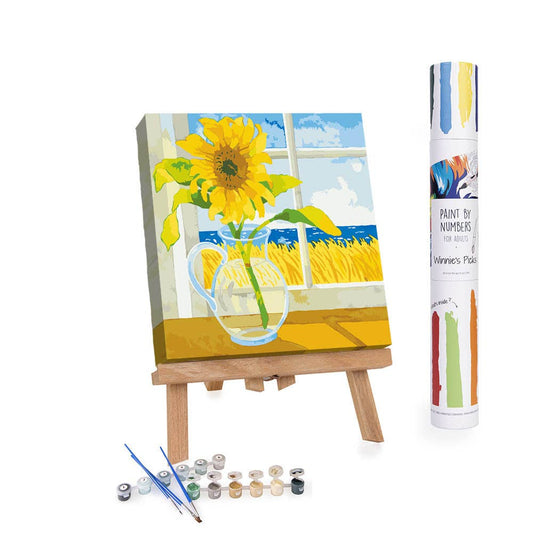 Sunflower at the Beach - Summer Paint by Numbers Sail Away - 2025 Gift Paint by Numbers: Without Frame