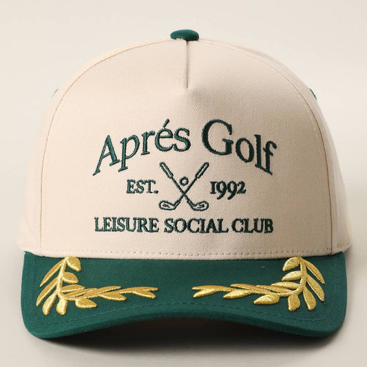 Après Golf Embroidered Two-Tone Bay Leaf Trucker Hat: DGN / ONE SIZE
