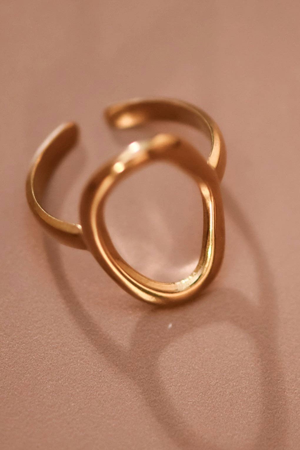 18K Gold Plated Waterproof Stainless Steel Ring - 7868: S0OX3T7868