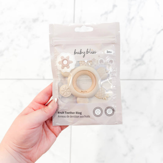 Fruit Teether Ring - Cream: Cream