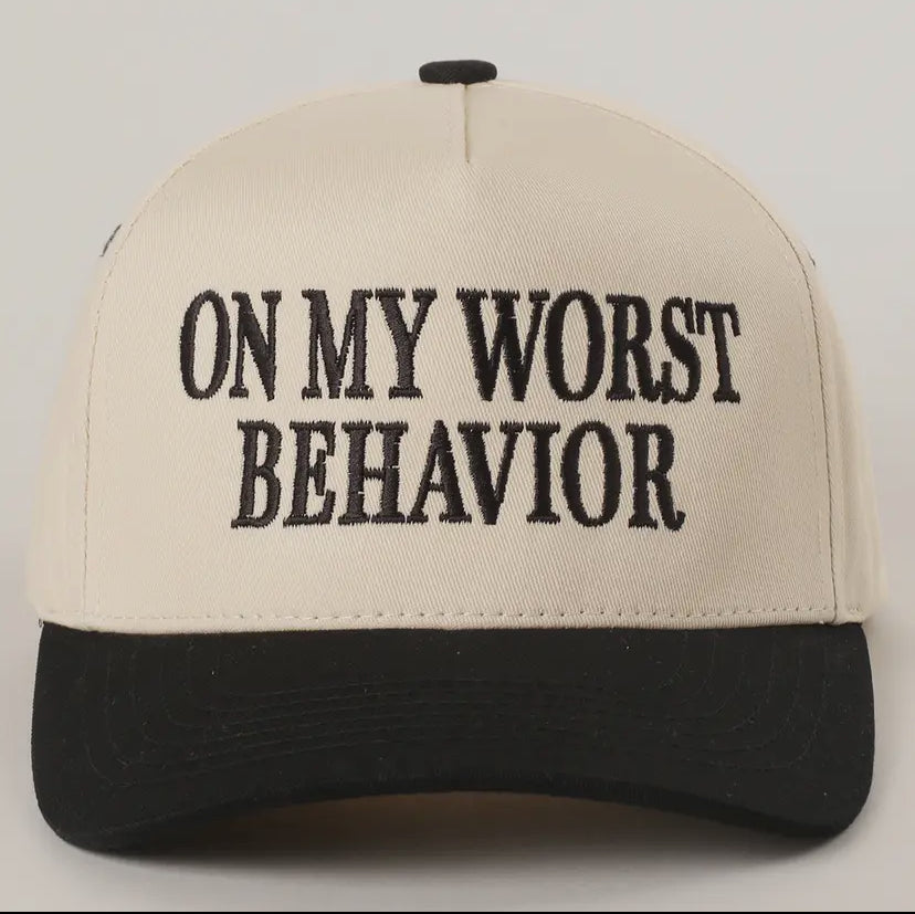 On My Worst Behaviour Trucker Hat