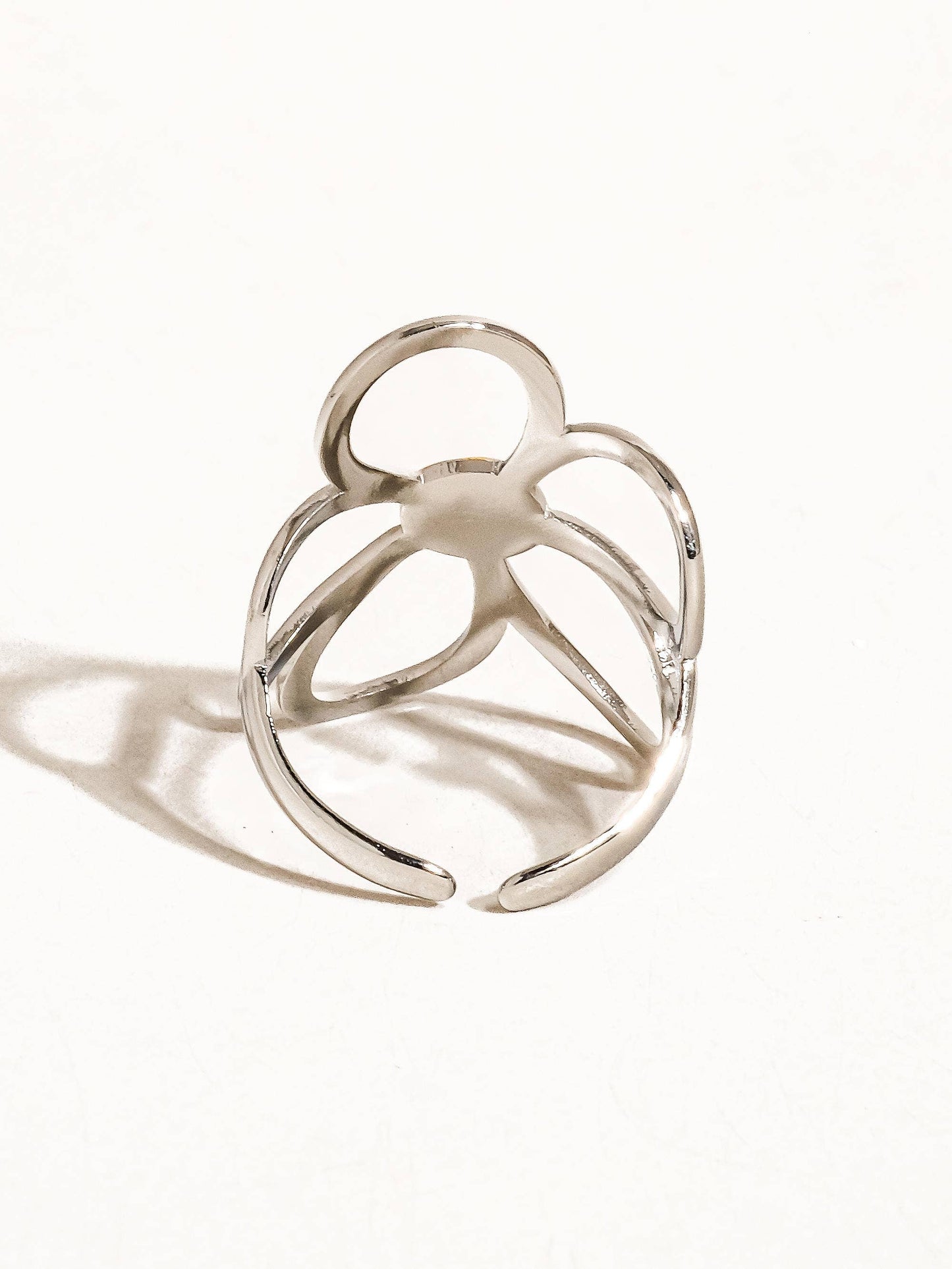 Isolde 18K Non-Tarnish Large Floral Ring: Yellow Gold
