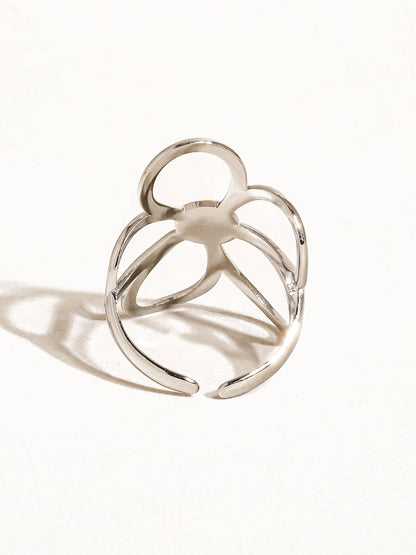 Isolde 18K Non-Tarnish Large Floral Ring: Yellow Gold