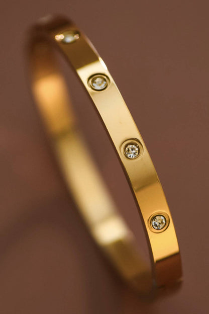 18K Gold Plated Waterproof Stainless Steel Bangle