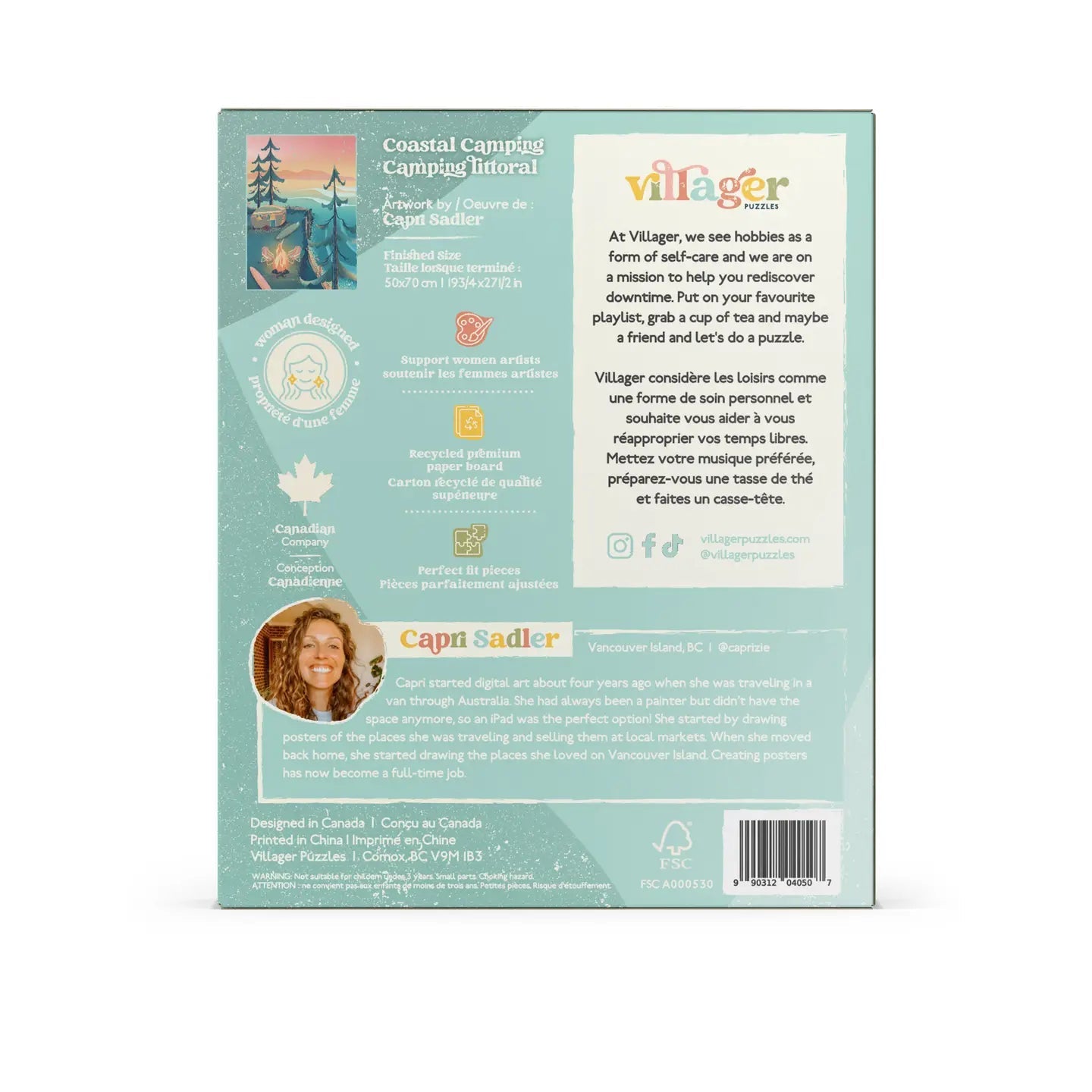 Coastal Camping 1000-Piece Puzzle | Designed in Bc Canada