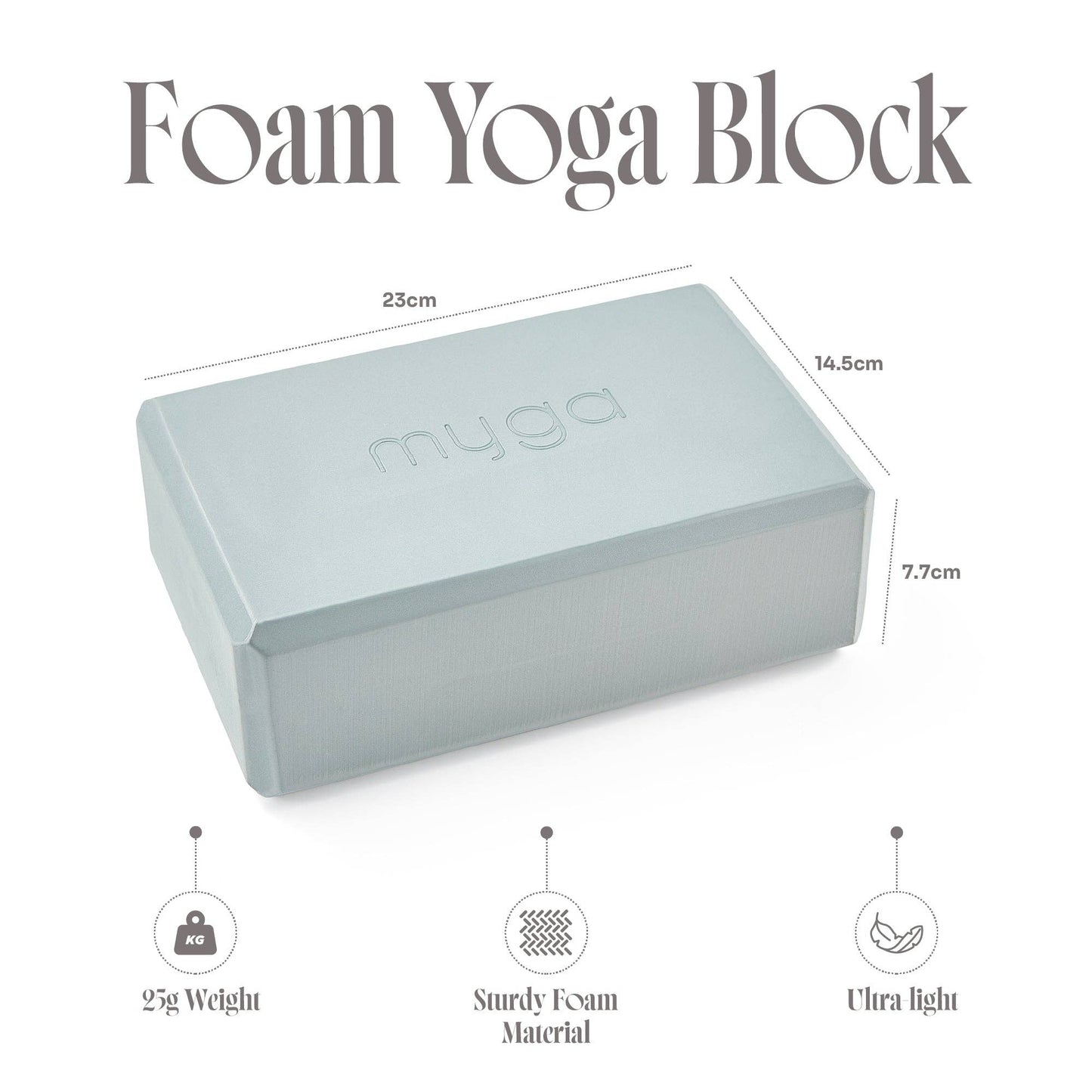 Foam Yoga Block - 6 Colours Available: Blush