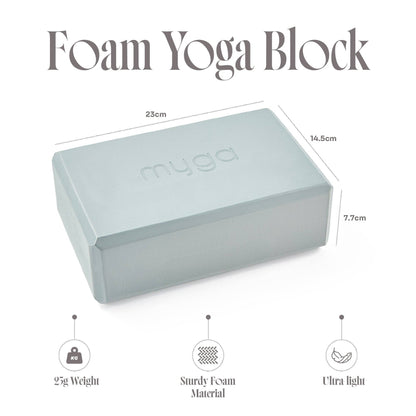 Foam Yoga Block - 6 Colours Available: Blush