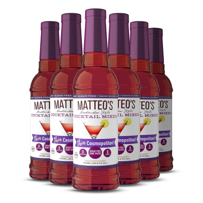 Matteo's Sugar Free Cocktail Mixes - Cosmopolitan - Delicious Cocktail Mixers, 0 Calories, 0 Sugar Cocktails, Keto Friendly Drinks: 1 Bottle