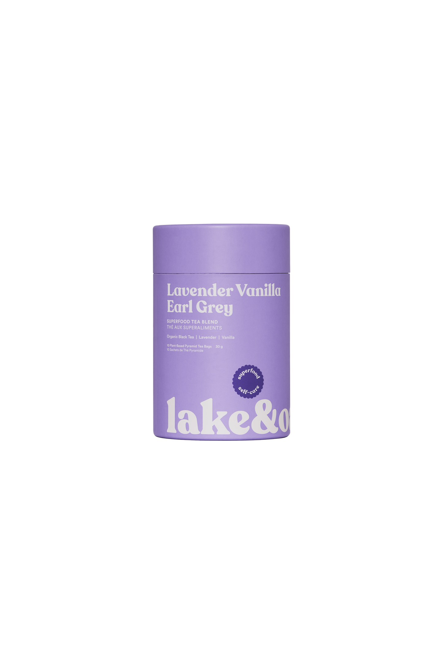 Lavender Vanilla Earl Grey -  Superfood Tea Blend: Retail Glass Jar