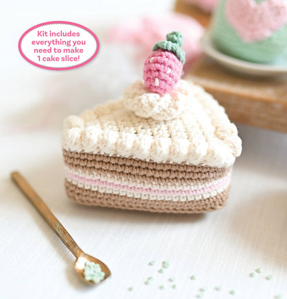 Crochet Café Amigurumi Kit Cake Slice
