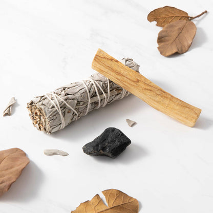 Smudge Ritual Set – Cleanse, Protect & Invite Positive Energy: Clear Quartz