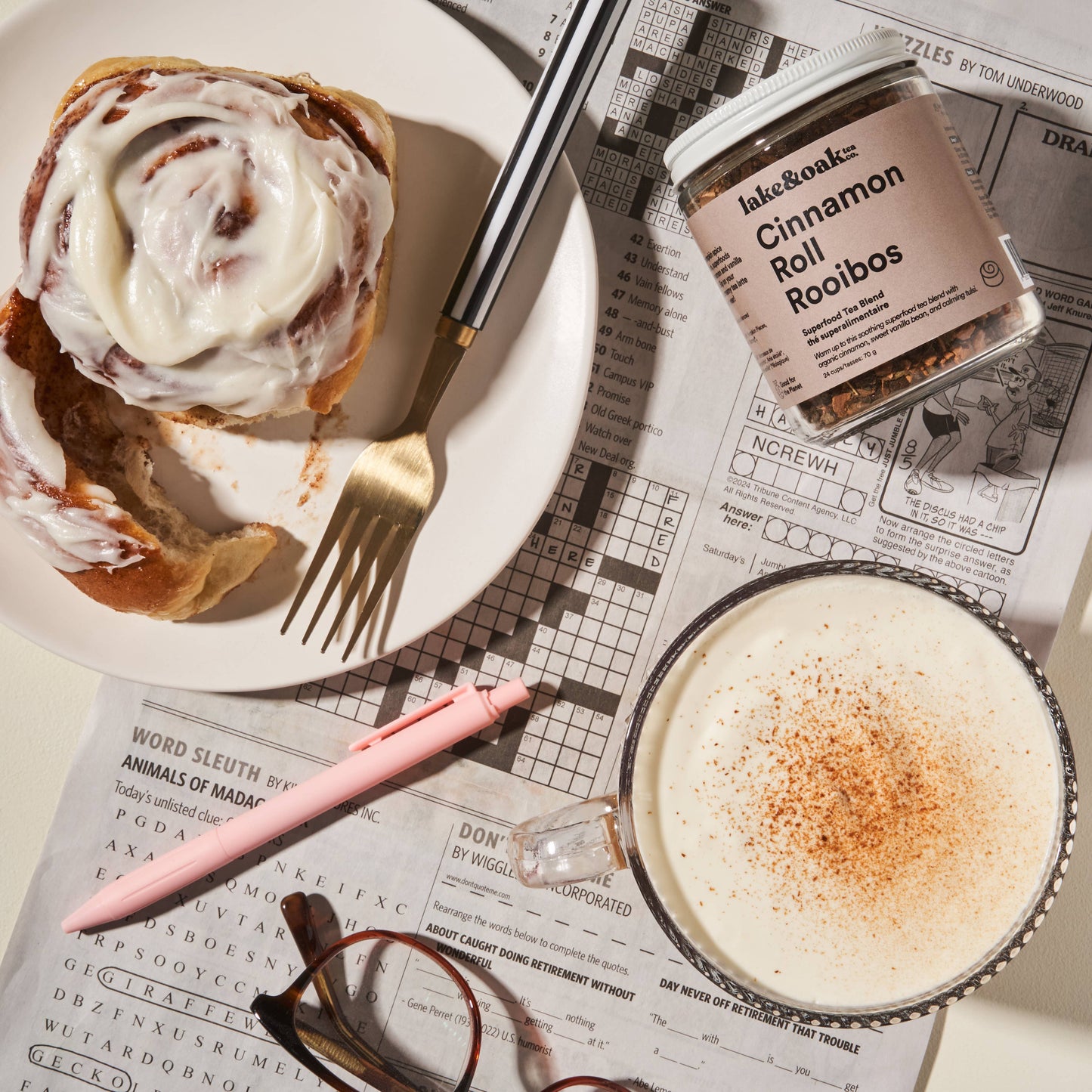Cinnamon Roll Rooibos - Superfood Tea Blend: Retail Glass Jar
