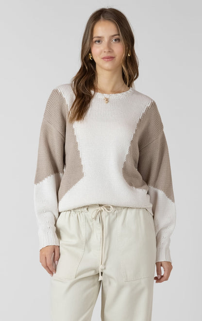 Colour Block Crewneck Sweater