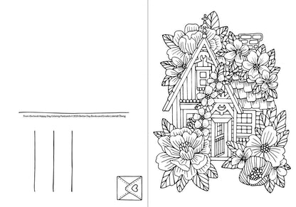 Happy Day Coloring Postcards