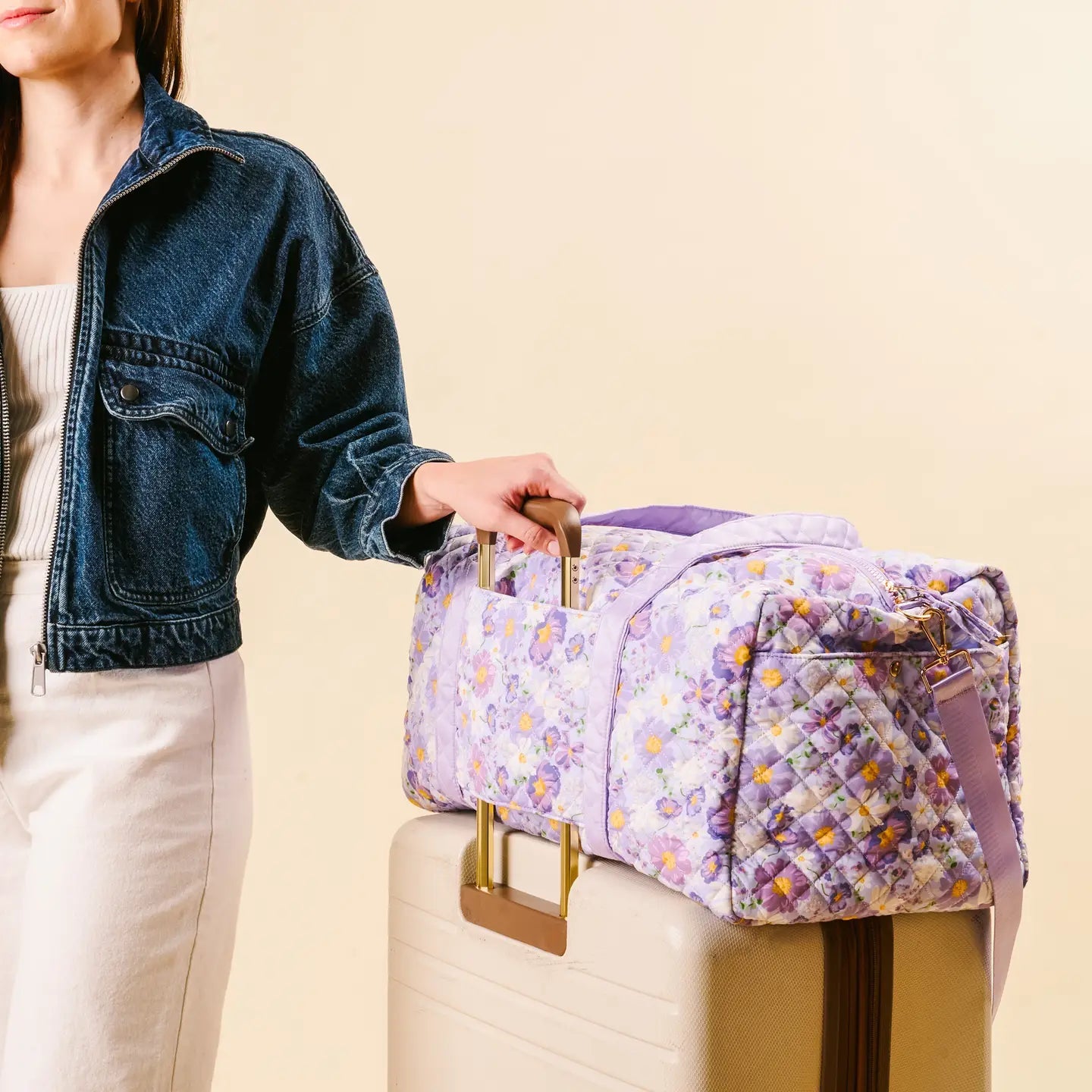 On-The-Go Quilted Weekender Bag-Bouquet Beauty Purple