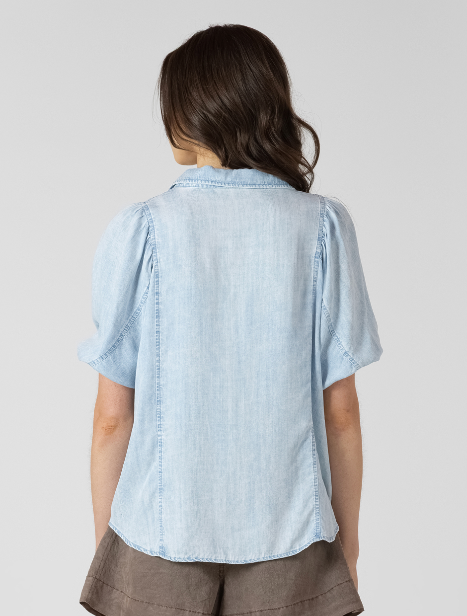 PANELLED BUTTON FRONT BLOUSE- Dex