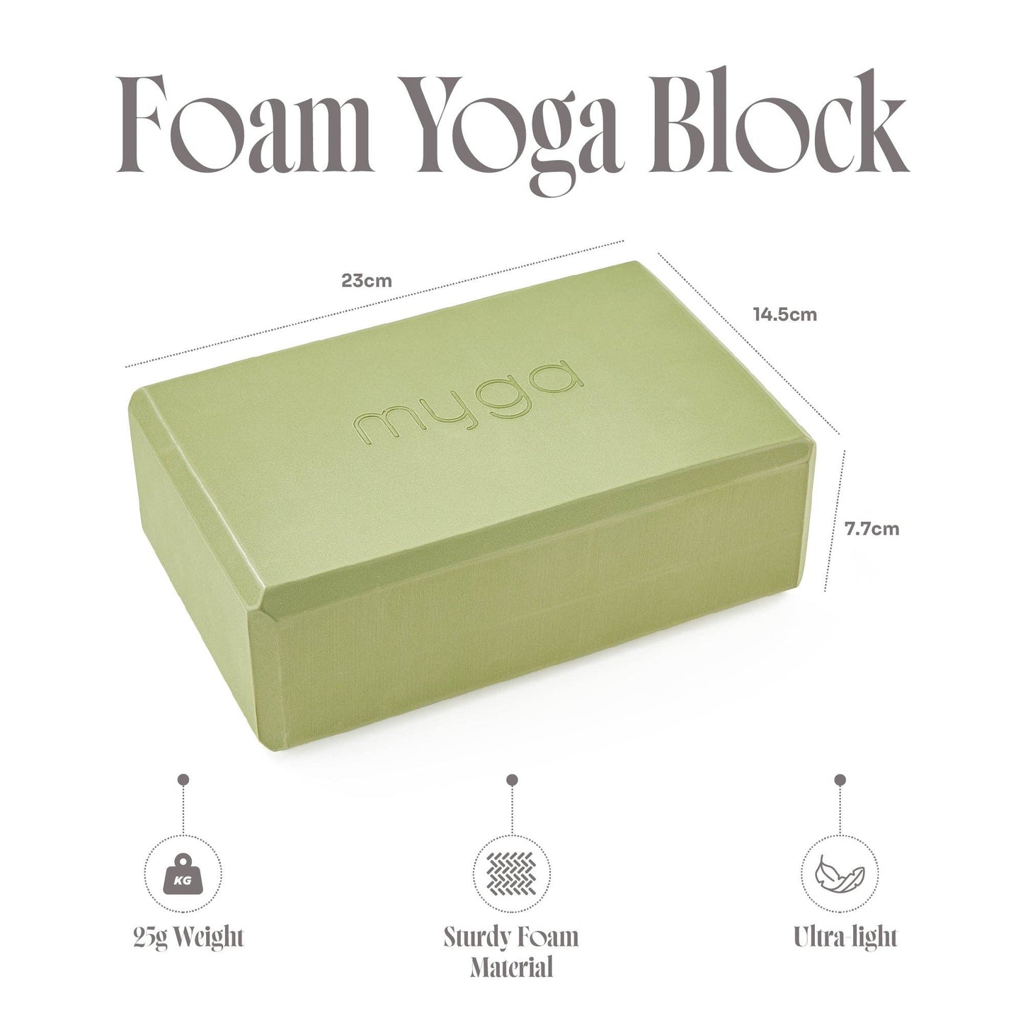 Foam Yoga Block - Moss