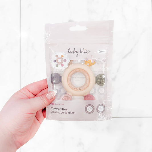 Teether Ring - Pink Tones: Dusty Pink Tones