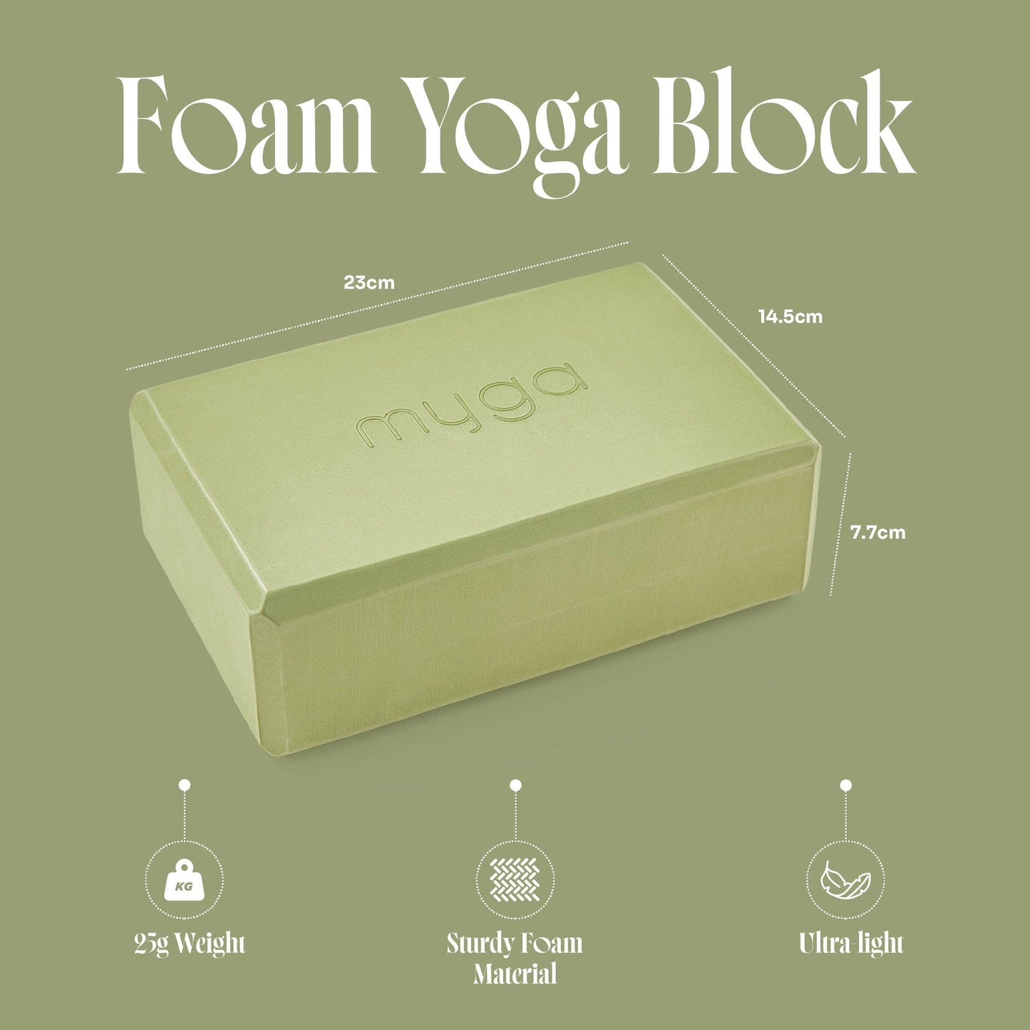 Foam Yoga Block - Moss